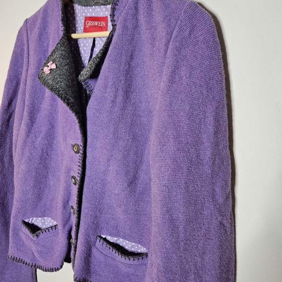 Purple cardigan wool Giesswein - Picture 1 of 11